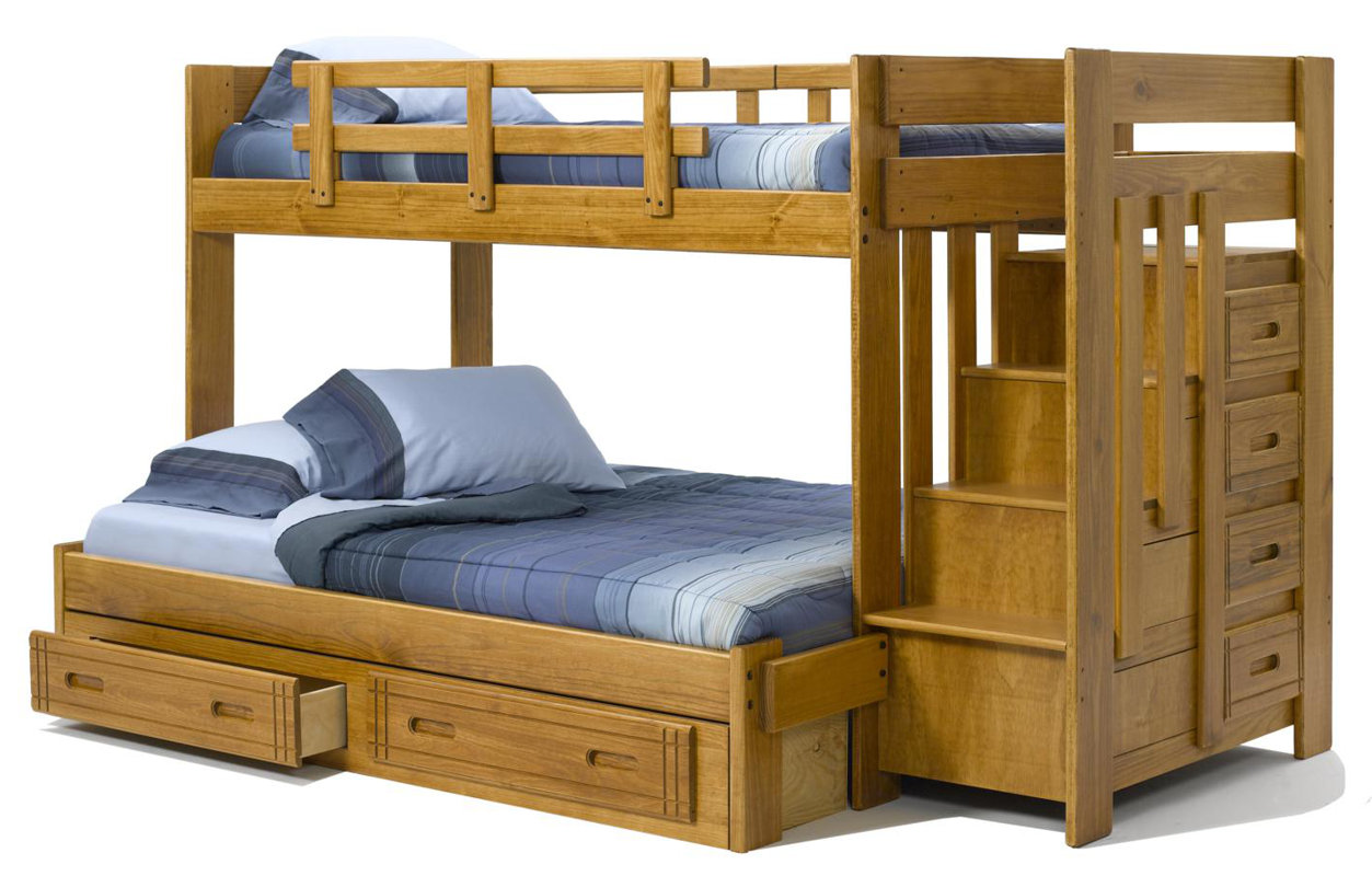 Chelsea Home Twin Over Full Bunk Bed With Storage Reviews Wayfair - Defaultname chelsea home twin over full bunk bed with storage reviews wayfair - defaultname