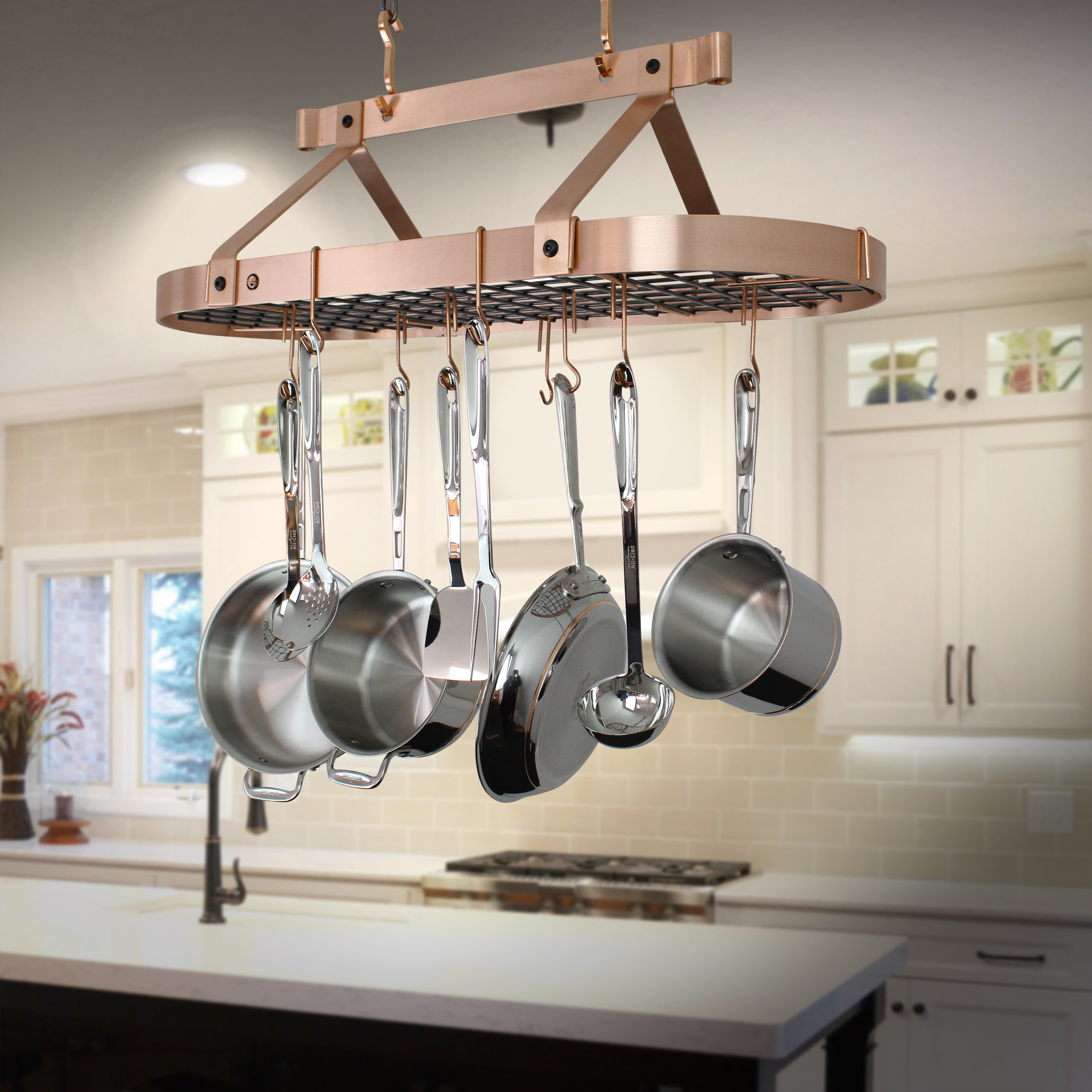 Madeira Ceiling Mount Pot Rack Kitchen Dining Corpomedic