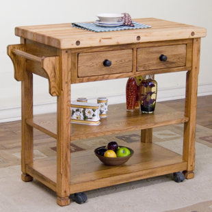 Cutting Board Kitchen Islands Carts You Ll Love Wayfair Hearns Kitchen Island With Butcher Block Top