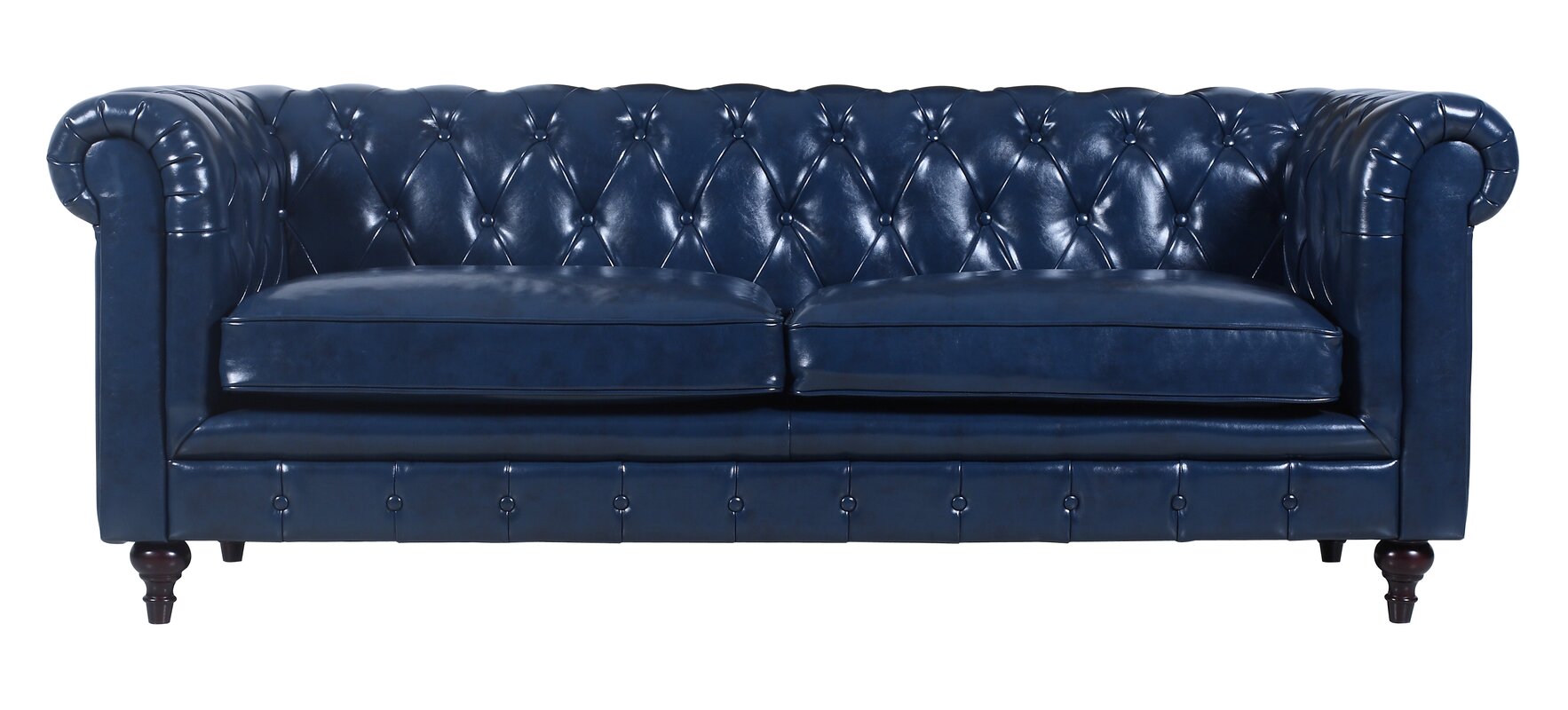 Blue Leather Chesterfield Sofa Royal Navy Blue Leather