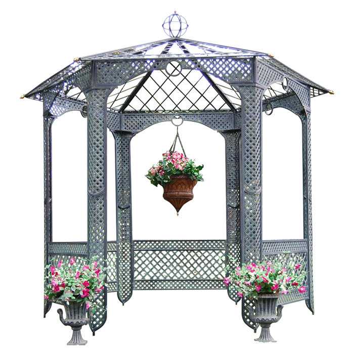 Griffith Creek Designs Lattice Pavilion 8 Ft. W x 8 Ft. D Steel Patio