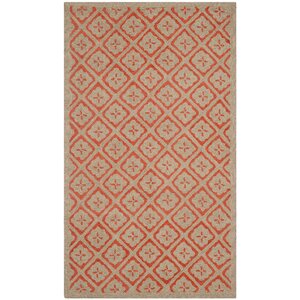 Rossmoor Hand Woven Wool Quince Blossom Red Area Rug