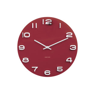 Red Wall Clocks You Ll Love Wayfair Quickview Gray Burgundy Red