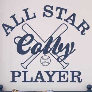 Personalized All Star Player Wall Decal