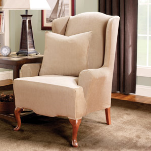 Stretch Stripe T-Cushion Wingback Slip..