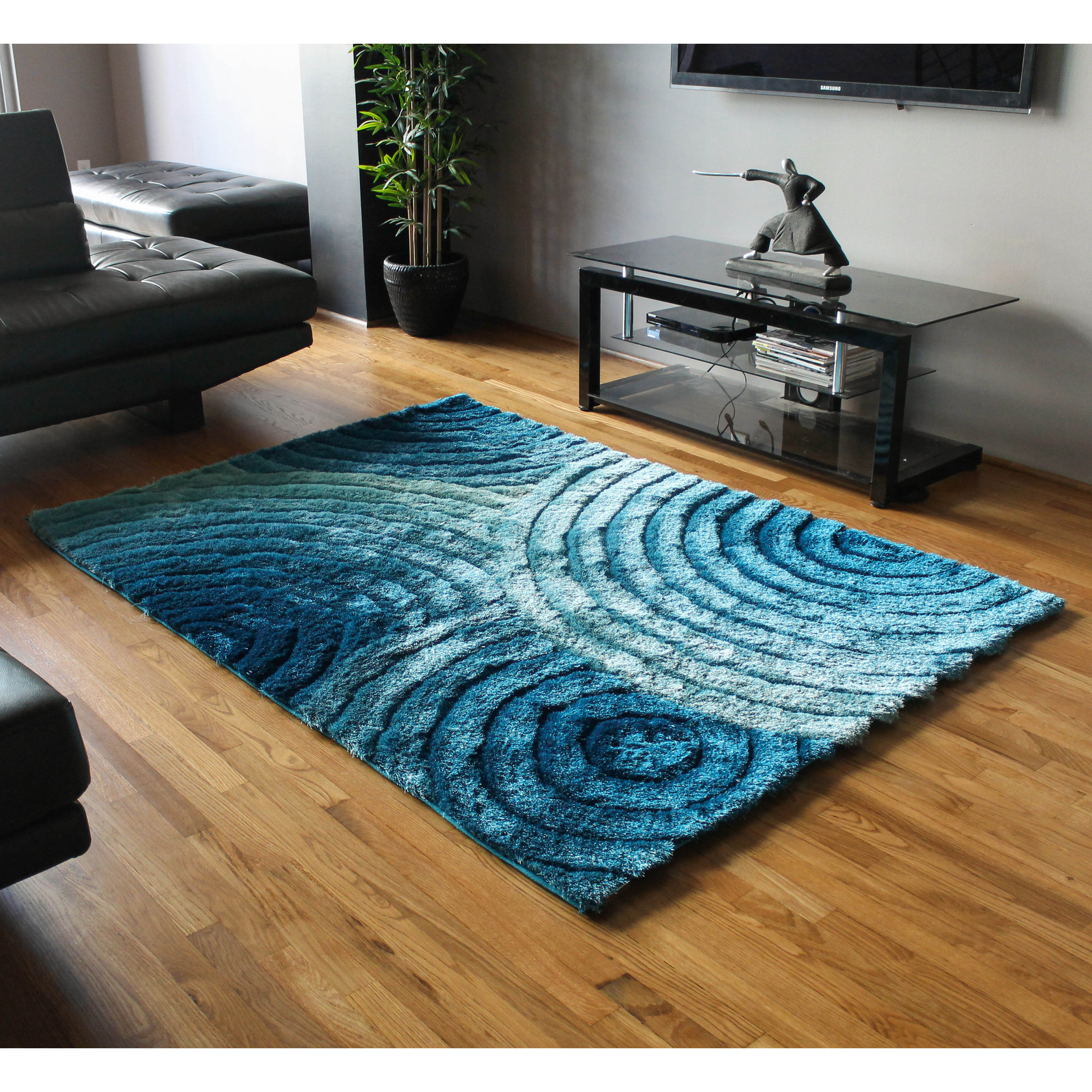 Blazing Needles Concentric Waves Textured Gradated Shag Blue Area Rug Reviews Blazing Needles Concentric Waves Textured Gradated Shag Blue Area Rug Reviews