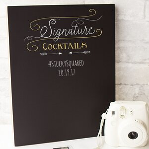 Personalized Cocktail Menu Chalkboard