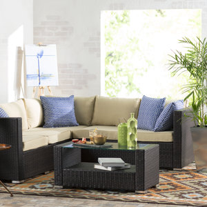 Keesler 4 Piece Sectional Seating Group with Cushion