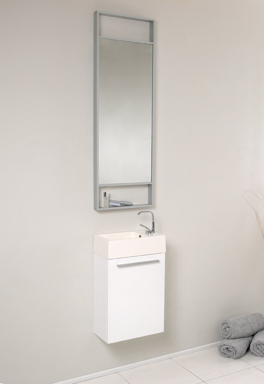 Fresca Senza 16 Single Bathroom Vanity Set With Mirror Reviews Senza 16 Single Bathroom Vanity Set With Mirror