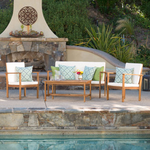 Lakeside 4 Piece Deep Seating Group with Cushion