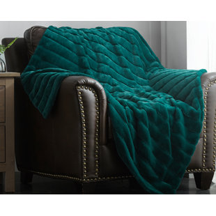 Faux Fur Green Blankets Throws You Ll Love Wayfair Preiss Faux Fur Blanket
