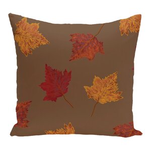 Dancing Leaves Flower Print Throw Pillow