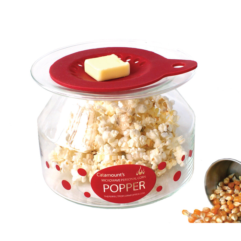 Catamount Glass 2 Oz. Personal Microwave Popcorn Popper Wayfair