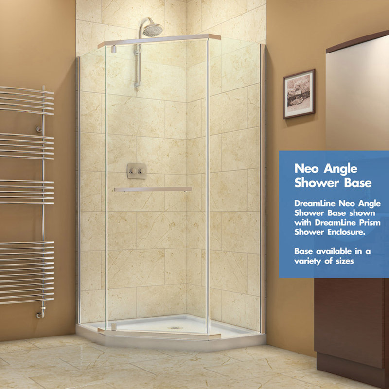 DreamLine SlimLine 40" x 40" NeoAngle Single Threshold Shower Base