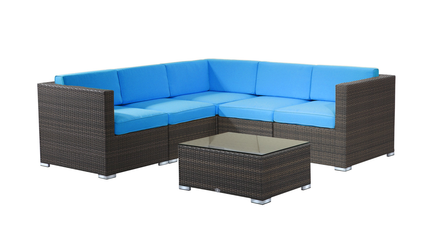 Rattan Outdoor Furniture Brighton 6 Piece Sectional & Reviews Wayfair