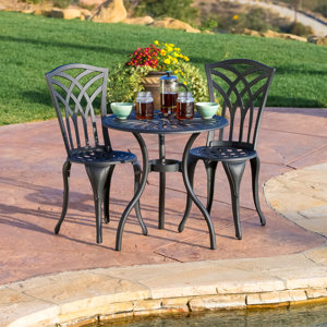 Oconnor 3 Piece Outdoor Bistro Set