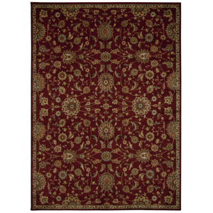 Babylon Ancient Times Ancient Treasures Red Area Rug