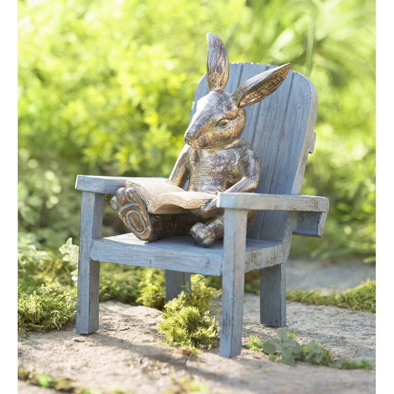 Reading Rabbit Garden Statue