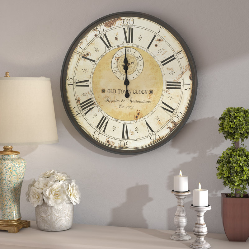 Fleur De Lis Living Oversized 32" Wall Clock & Reviews Wayfair