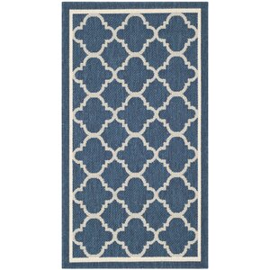 Octavius Navy/Beige Outdoor Area Rug