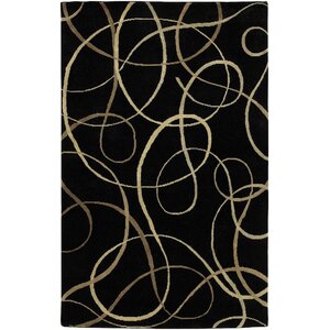 Hierius Black Area Rug