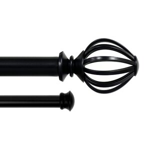 Regis Cage Drapery Double Curtain Rod and Hardware Set