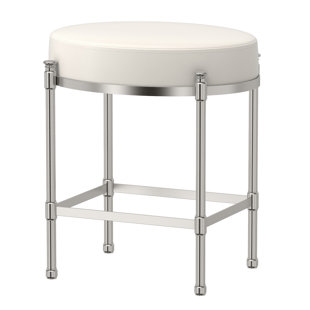 White Wicker Vanity Stools Wayfair Oval Vanity Stool With Cushion