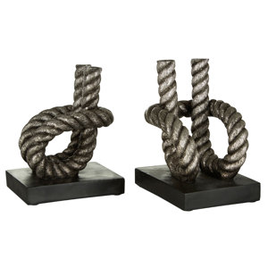 2-tlg. Buchstützen-Set Rope von Castleton Home