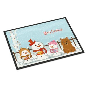 Merry Christmas Carolers Norwich Terrier Doormat