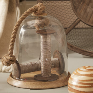 Large Gl Cloche With Base Wayfair Fall Wood And Gl Cloche