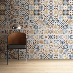 Mosaic Tile L And Stick Backsplash You Ll Love Wayfair Ca Azulejo Stickers 23 7 W X 31 5 L Stick Mosaic Tile In Cream