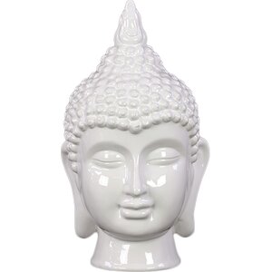 Religious and Spiritual Ceramic Buddha Head Bust