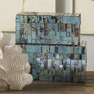 Coastal Décor You Ll Love Wayfair 3 Piece Mosaic Box Set