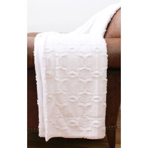 Hoefer Quatrefoil Brushed Faux Fur Throw