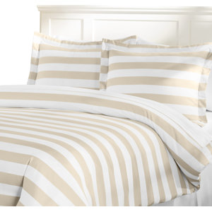 Wayfair Basics 3 Piece Striped Down Alternative Duvet Cover Set