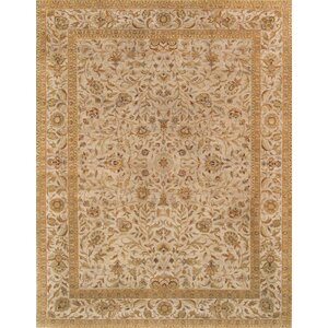 Tabriz Hand-Knotted Ivory Area Rug