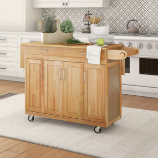 Stand Alone Kitchen Cabinets Wayfair Epping Kitchen Island With Wood Top