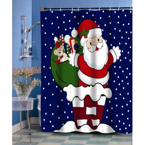 Up on the Rooftop Holiday Shower Curtain