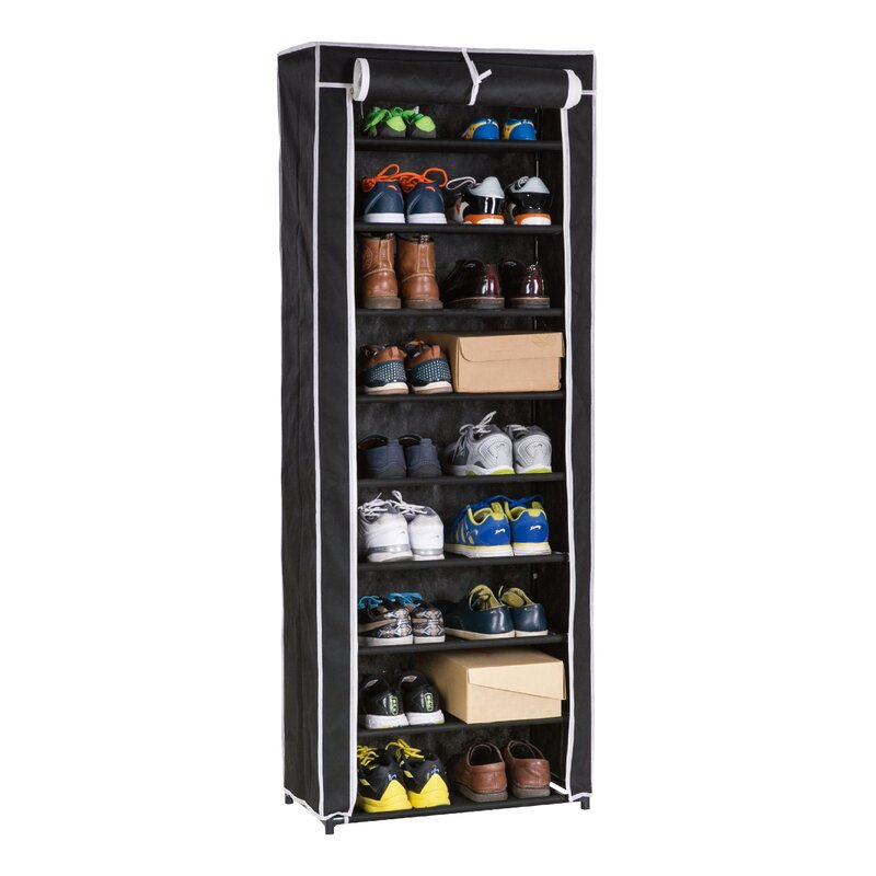 Above Edge Roll-Up 30 Pair Shoe Rack