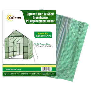 2 Tier 12 Shelf Greenhouse PE Replacement Panel Cover