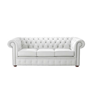 White Leather Chesterfield Wayfair Co Uk Quickview 0 Apr Financing