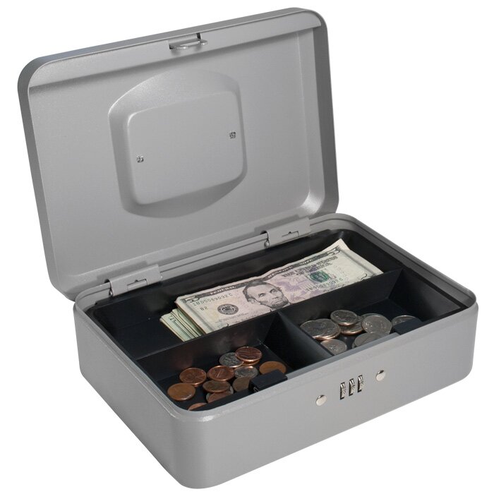 Barska Medium Gray Cash Box with Combination Lock & Reviews | Wayfair