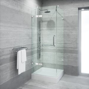 Monteray 32 x 32-in. Frameless Shower Enclosure with .375-in. Clear Glass and Chrome Hardware