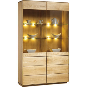 Standvitrine Burgett aus Massivholz von Marlow H..