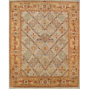 Bakhshayesh Hand-Knotted Light Blue Area Rug