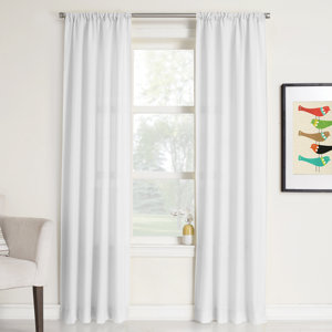 Revereu00a0 Solid Sheer Rod Pocket Single Curtain Panel