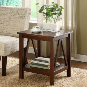 Brassiewood End Table by Three Posts