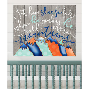 'Let Him Sleep for when He Wakes He Will Move Mountains' Canvas Art