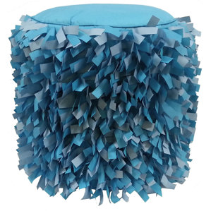 Dimensional Strips Pouf Ottoman by Edie Inc.