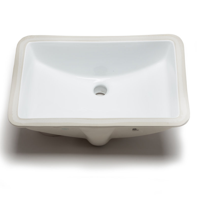 Hahn Ceramic Rectangular Undermount Bathroom Sink With Overflow Ceramic Rectangular Undermount Bathroom Sink With Overflow